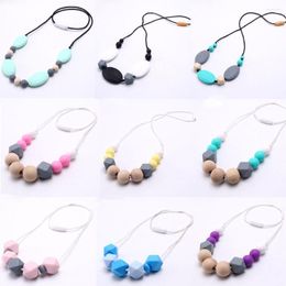 Chains MHS.SUN 1PC Random Sale Food Grade Silicone Beads Necklace Baby Infant Teething Nursing Jewellery Teether Toy Inventory Clearance