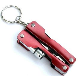 multifunctional mini plier with led flashlight torch lights portable outdoor folded EDC tool 9 in1 folded knife camping hiking hand tools