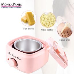 Epilator 500cc Epilator Pink Waxmelt Machine Heater Set Wax Beans Wood Sticker Body Leg Arm Hair Removal Waxing Depliatory For Women Men