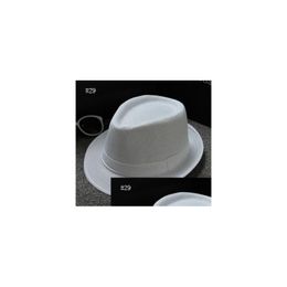 Stingy Brim Hats Men Women Cotton/Linen St Soft Fedora Panama Outdoor Caps 28 Colours Choose Drop Delivery Fashion Accessories Scarves Dhexi