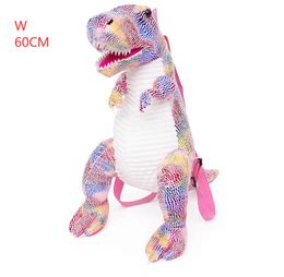 hot selling Cartoon Dinosaur Design Plush Zipper Backpack Double Shoulder Bag Student Backpack Festival Gift More 20 Designs