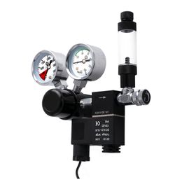 Equipment Aquarium CO2 Regulator DC Solenoid with Big Dual Gauge and Bubble Counter and Cheque Valve for CGA320/W21.8 Cylinder