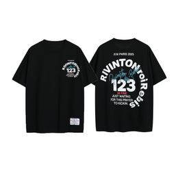 23ss Europe Premium Cotton T shirt High Street Tee Summer Short Sleeve Fashion Men Tshirt