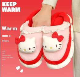 Ins Girl Home Plush Slipper Cute Kuromi Melody Cinnamoroll Home Warm Plush Slipper Festival Gift Size 35-40