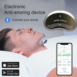 Snoring Cessation Smart Anti Snoring Device No Snoring Sleep Aid Stop Snoring Throat Snoring Stop Electric App Throat Muscle Stimulator Massager 230602