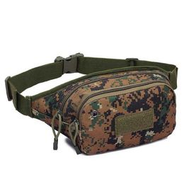 camouflage Tactical Army outdoor Shoulder waist Bag Waterproof Oxford Molle Bags Camping Hiking Climbing runcksack pack men women Massager sling Chest Packs