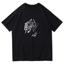 vlone black shirt Mens essen T Shirts Thick Cotton Version Luxurys Clothing Street Shorts Sleeve Clothes Summer Women Designers VLONE Tops floral embroidery TShirt