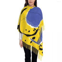 Scarves Ladies Long The Gold Of Azure Women Winter Thick Warm Tassel Shawl Wrap Joan Miro Abstract Art Scarf
