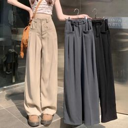 Capris Lucifer Korea High Waist Wide Leg Trousers Y2K Street Clothing Loose Casual Summer Full Set Pants Women's P230602