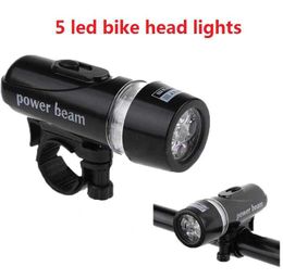 cycling Bike Bicycle Lights 5 LEDs Bike Bicycle Front Head Light 5 LEDs Safety Flashlight Torch Lamp Bicycle Accessories