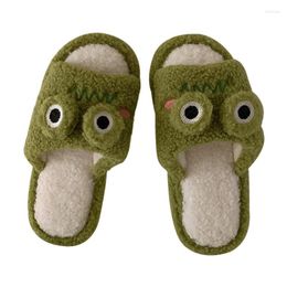 Slippers Cute Animal Slipper For Women Girls Fashion Kawaii Fluffy Winter Warm Shoe Cartoon Frog Indoor House Funny Shoes