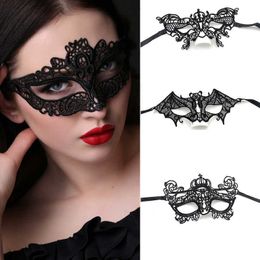 Sleep Masks Womens Lace Masquerade Face Masks Half Face Anonymous Mask Cosplay Sexy Hollow Blindfold Makeup Prom Lace Elegant Eye Mask J230602