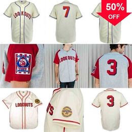 Xflsp GlaA3740 Chattanooga Lookouts 1951 Home Jersey 100% Stitched Embroidery Vintage Baseball Jerseys Men 100% Stitched Blank Baseball Jersey