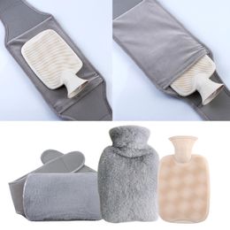 Heaters 1000ml Hot Water Bottle with Belt Soft Cover High Density Pvc Warm Water Bag Keep Warm in Winter Portable Hand Warmer Supplies