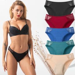 Bras Menstrual Panties 4 Layers Sexy Lace LeakProof Menstrual Panties New Breathable Quick Absorbent Underwear for Women 5 Colours