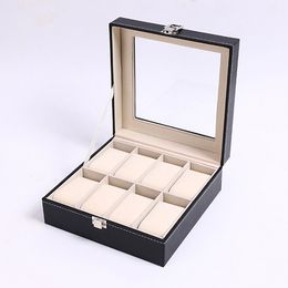 Watch Boxes Cases 2/3/5/6/8 Slots PU Leather Watch Storage Box Organiser Mechanical Mens Watch Display Holder Cases Jewellery Gift Boxes Case 230602