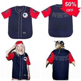 Xflsp GlaC202 Men Women The Varsity Keep Watch Baseball Jersey in Navy Colour Youth Jerseys With High Quality
