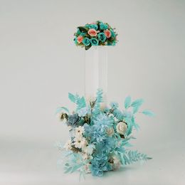 Acrylic cylinder flower stand Table clear column Vases Wedding Centrepiece Event Road Lead For Party Hotel Decoration imake947