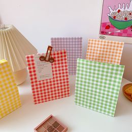 Other Event Party Supplies 23x15x8cm Colourful Transparent Kraft Paper Bag Candy Biscuit Snack Paper Bag Holiday Gift Home Storage Organiser Bag