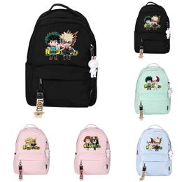 My Hero Academia Backpack Deku Bag Cosplay MHA Bookbag for Boys Girls Cute Daily School Mochila296Y