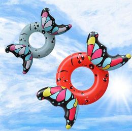 fashion floating butteryfly swim ring INS hot sale outdoor beach swim pool seat rings floating water toy lounge