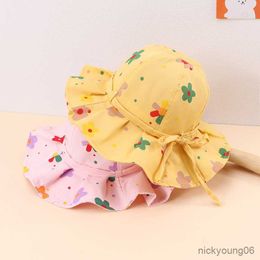 Hair Accessories Floral Printed Baby Bucket Hat Spring Summer Girl Fisherman Caps Cute Outdoor Kids Newborn Sun Hats