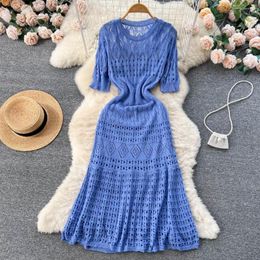 Party Dresses Spring And Summer Travel Vacation Wind Hollow Slim Thin Package Hip Sexy Fishtail Dress