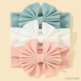 Hair Accessories 3 PCS/Set Baby Headband Ear Warm Hat Cute Solid Turban Hats Girl Headbands Soft Elastic Bowknot Newborn Cap