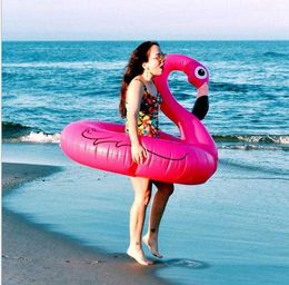 90cm infltable floats swimming pool swim ring Flamingo air mattress kids water toys animal ride swim swan sofa chair