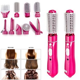 Curling Irons 10 In 1 Hair Dryer Blow Brush One Step Air Sryler Comb Hairdryer Electric Curler Iron Straightening 230602