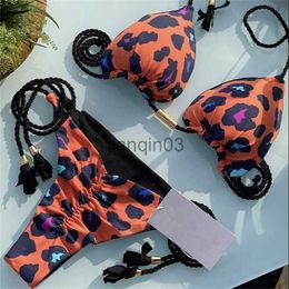 Women's Swimwear (24 Colors) Sexy Printed Bikini 2023 Braided Women Swimsuit Strap Split Micro Bikinis Brazilian Swimwear Ladies Bathing Suits J230603