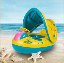 Baby Swimming Ring Kids Infant Adjustable Swimming Seat Float Ring Safety children swimming boat float swim chair baby seat with sunshade