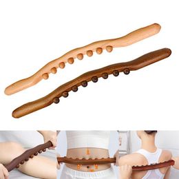 Relaxation Massager for Body Natural Carbonised Wood Scraping Massage Stick Back Massager SPA Therapy Tool Point Treatment Guasha Relax