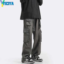 YICIYA GODLIKEU Mens Japanese Cargo Pants Male Straight Spring Streetwear Green Casual Loose Trousers