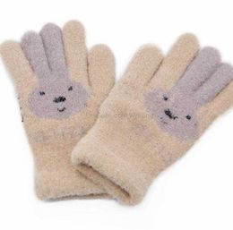 Women Lady Winter Knitted Finger gloves woman Rabbit Hand Warmer Gloves Mitten multifunction touch screen mobile phone telefingers gloves