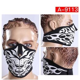 Unisex Windproof Half Face Mask Winter Snowboard Ski Masks Ride Bike Motorcycle CS Cap Neoprene Tactical Cs Airsoft protective hat For Men Women