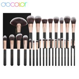 Brushes Docolor 28pcs Makeup Brushes Set Rose Gold Professional Natural Hair Brush Foundation Powder Eyeshadow Blush Make up Brushes