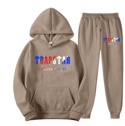 Tracksuit Trapstar Brand Printed Sportswear Men's t Shirts 16 Colours Warm Two Pieces Set Loose Hoodie Sweatshirt Pants Jogging leisure31ess