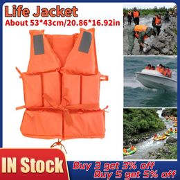 Life Vest Buoy Swimming Life Jacket Survival Suit Water Buoyancy Jacket for Adult with Whistle Water Sports Survival for Kayaking Boating 230603