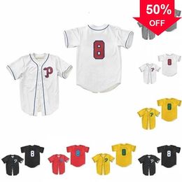 Xflsp GlaMitNess 1952 Portland Beavers Baseball Jersey Double Stiched White Yellow Black Red Grey Men Women Youth