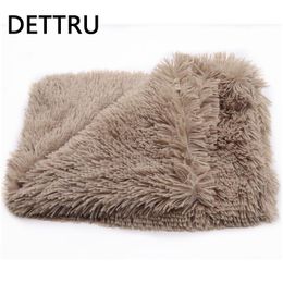 Mats DETTRU Washable Plush Pet Blanket Thickening for All Seasons Warm Cat Dog Blanket Sleeping Pad Pet Bed Pad Pet Accessories