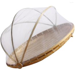 Dinnerware Sets Bamboo Gauze Basket Fruit Serving Baskets Picnic Storage Plastic Bread Tent