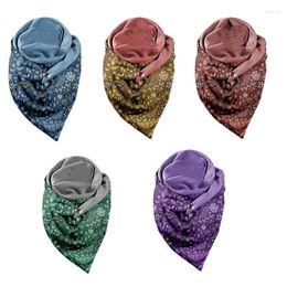 Scarves Fleece Scarfs For Cold Winter Warm Thick Wrap With Button Soft Cute Graphic Printed Scarf Ladies Girlfriend