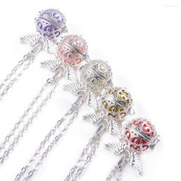 Pendant Necklaces 10Pcs Mix Assort Colors Pregnancy Ball Sound Cage Locket For Mothers-to-be With 72cm Chain