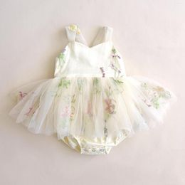 Girl Dresses Born Baby Girls Dress High Quality Summer Lace Princess 1st Birthday For Sling Toddler Romper Flower