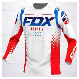 Men's T-Shirts 2023 Men's Downhill Jerseys Hpit Fox Mountain Bike MTB Shirts Offroad DH Motorcycle Jersey Motocross Sportwear Clothing Bike 23SS