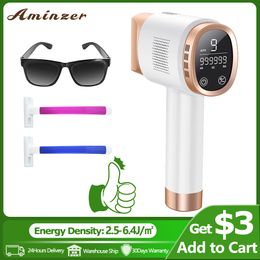 Epilator AMINZER IPL Laser Hair Removal 999 Flashs 3 in 1 Pulsed Light Electric Depilatory Device For Ladies Body 230602