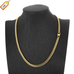 Fashion wome Jewellery wholesale stainless steel custom choker necklaces 14k gold miami cuban chain sublimation designer necklace