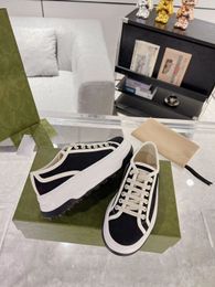 Designers Sneaker da tennis in tela Scarpa Luxurys Beige Bianco Denim jacquard lavato nero Scarpe da donna Ace Suola in gomma Sneakers casual vintage ricamate