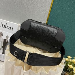 2023 Classic Horizon Clutch Shoulder Bag Monograms Eclipse Leather Round Box Bag Horizon Carrying Case Designer Handbag Crossbody Bag 45579